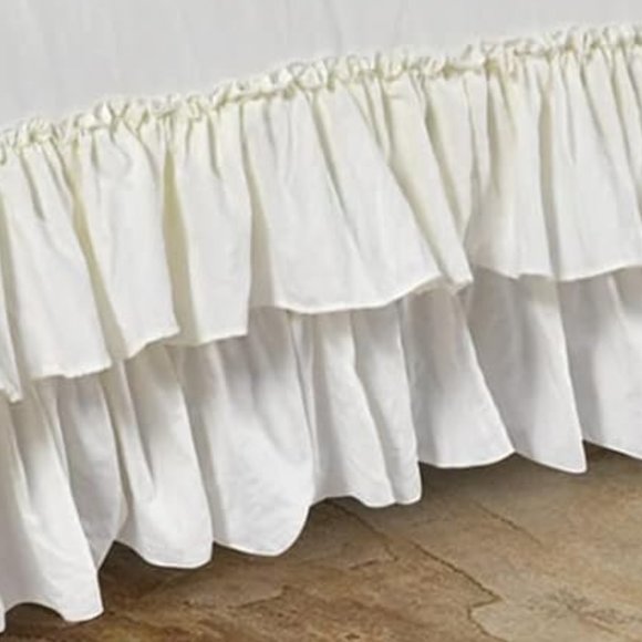 Ivory California King Size Comforter Set Cream French Shabby Chic Bedding New - Picture 3 of 12